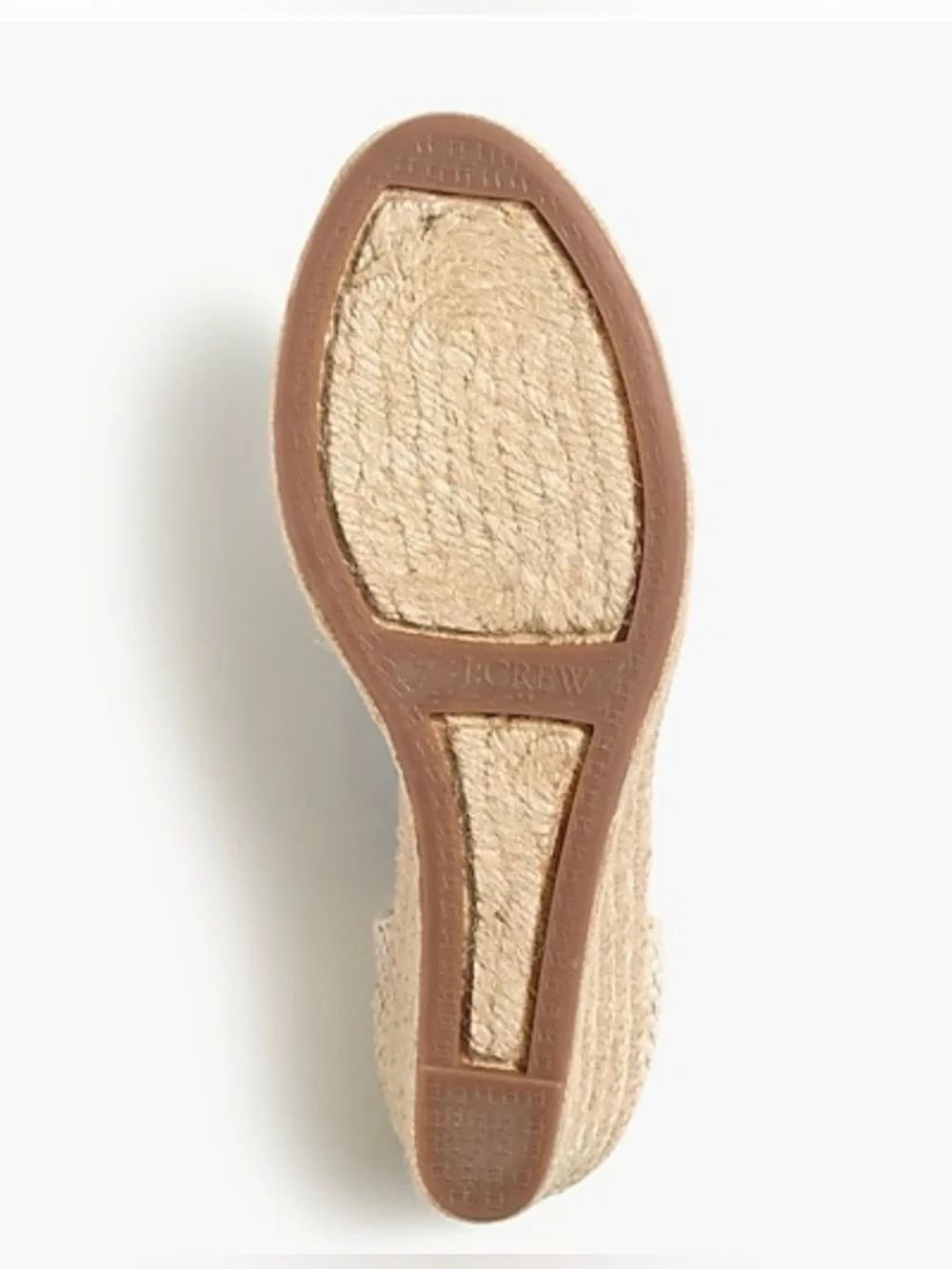 J.Crew Black/Tan Canvas Ankle-Wrap Espadrille Wedges Sz 9.5 round toe